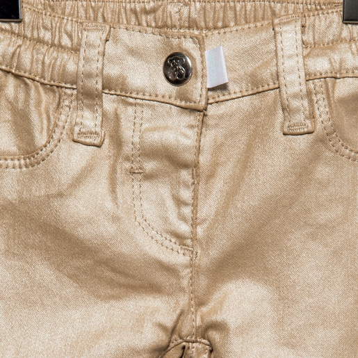 Pantalón pitillo encerado niña Pant Camel