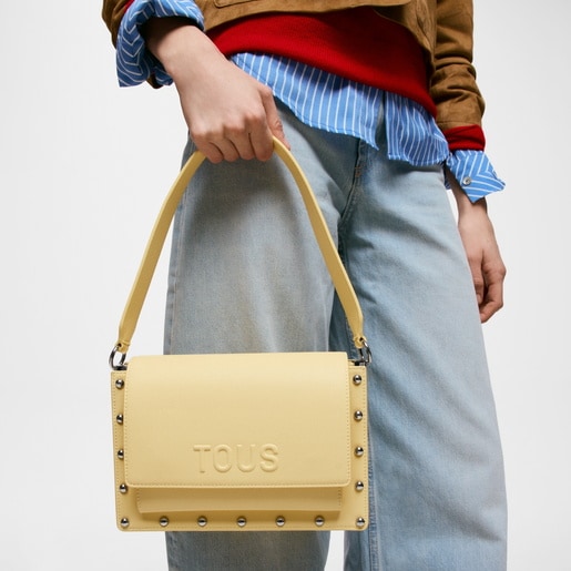 Medium yellow Crossbody bag TOUS Audree Studs