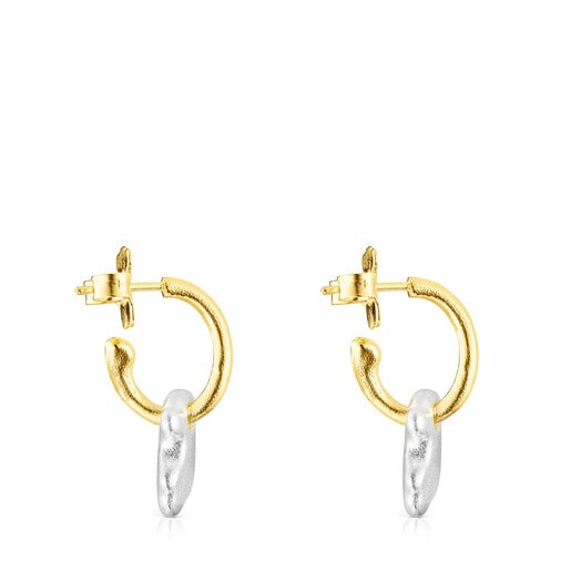 Two-tone Luah bear Earrings | TOUS