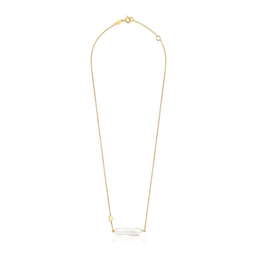 Silver Vermeil TOUS Pearls Necklace with Pearl