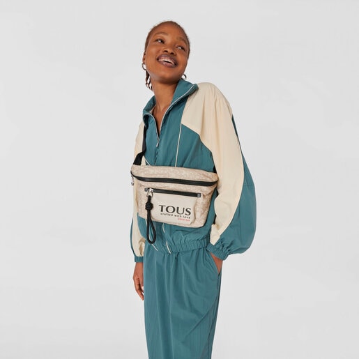 Riñonera beige Kaos Mini Evolution Nylon