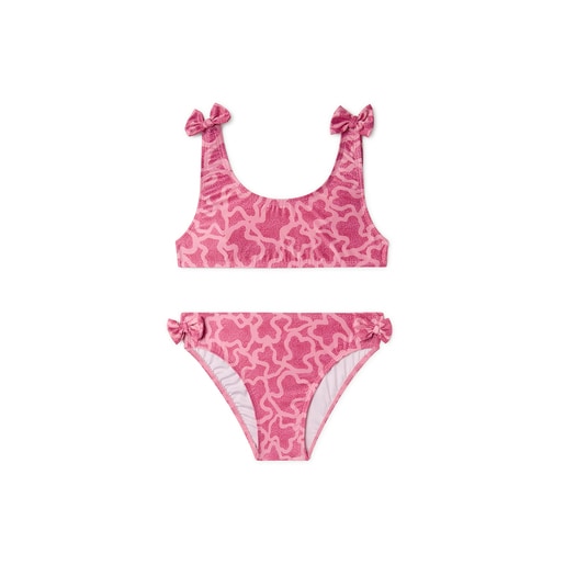 Bikini de menina Kaos cor-de-rosa