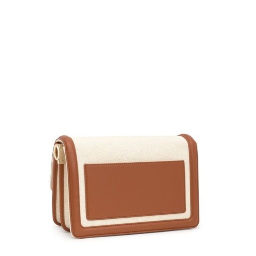 Bandolera mediana camel Audree Canvas