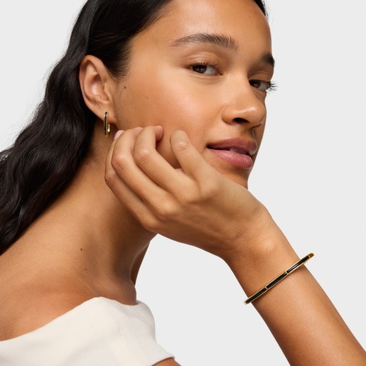 أسورة من العقيق والفضة المطلية بالذهب عيار 18 قيراطًا من التشكيلة Line