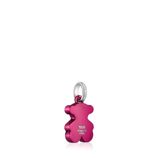 Pendentif ourson en acier rose petit Sweet Dolls