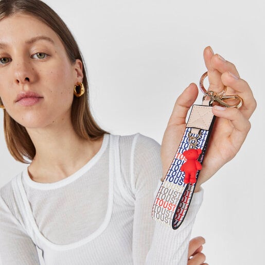 Llavero beige Ribbon Square TOUS Cecilia