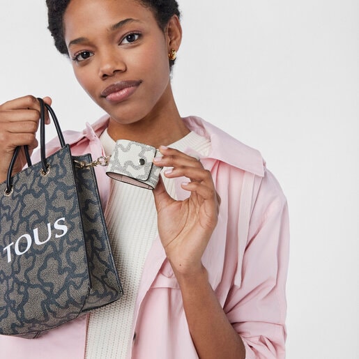 Small beige Kaos Legacy hanging Case for AirPods