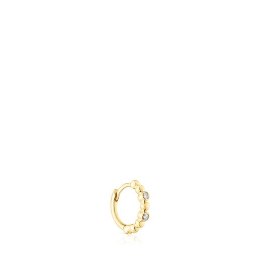 Boucle d’oreille Les Classiques anneau avec boules en or et diamants