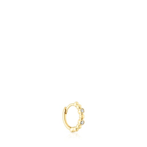 Hoop earring with gold balls and diamonds Les Classiques | TOUS