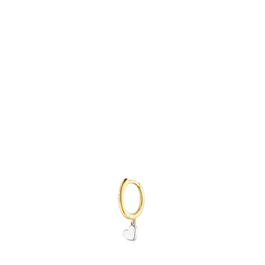 Gold Basics Hoop earring with heart motif | TOUS