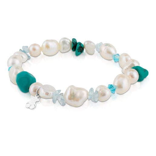 Pulsera TOUS Pearls de Plata con Perlas cultivadas, Magnesita y Apatito