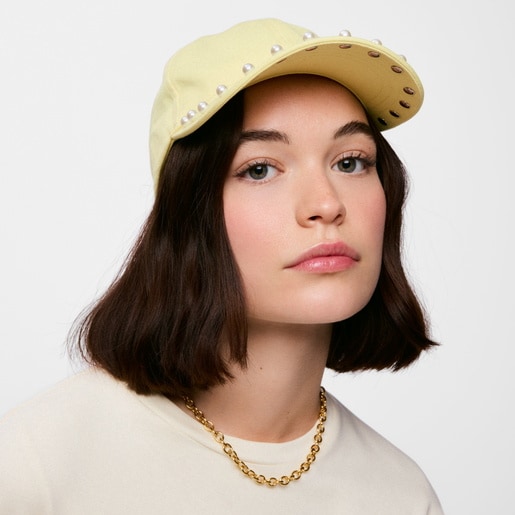 Gorra amarilla TOUS Pearls