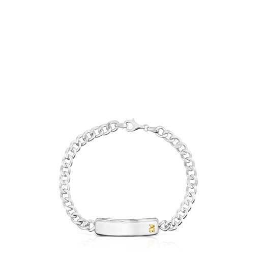 Two-tone bear-motif chain Bracelet TOUS Man