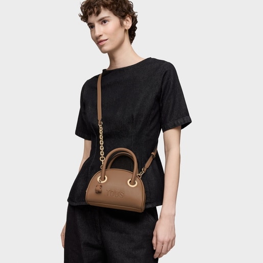 Small earth-colored Bowling bag TOUS Poppy