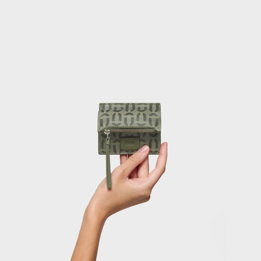 Khaki-colored Change purse-cardholder TOUS Double Way Manifesto