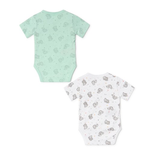 Pack of wrapover baby bodysuits in Pic mist TOUS