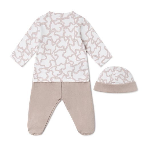 Newborn baby outfit in Kaos beige
