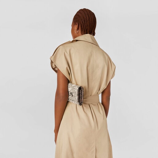 Billetera beige TOUS Kaos Mini Terra