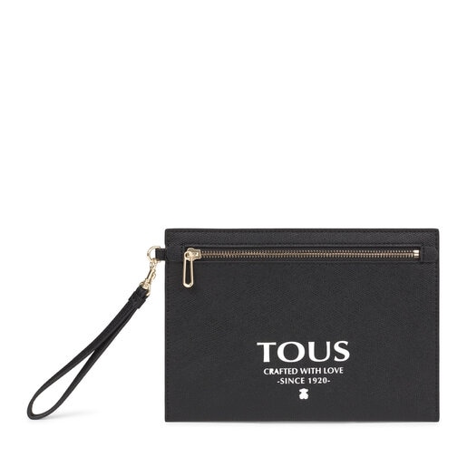 Πολύχρωμη-μαύρη τσάντα Clutch TOUS Essential