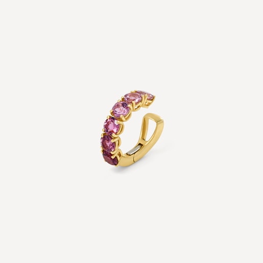 Earcuff em ouro, turmalina e rodolita TOUS ATELIER
