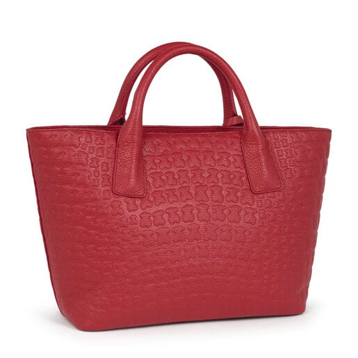 Cabas Sherton en Cuir rouge