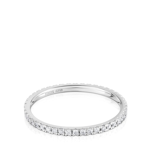 White gold Ring Wedding band with diamond Les Classiques