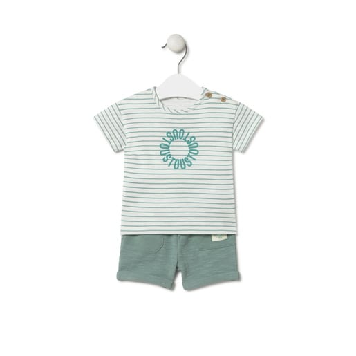 Baby girls outfit in Circle green
