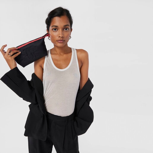 ブラックのメイクポーチ TOUS Balloon Soft