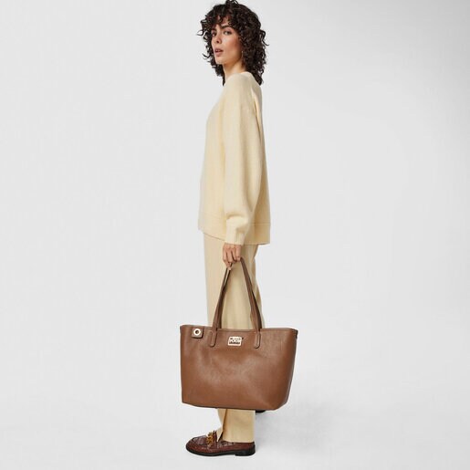 ブラウンレザーのトートバッグ Tous Legacy