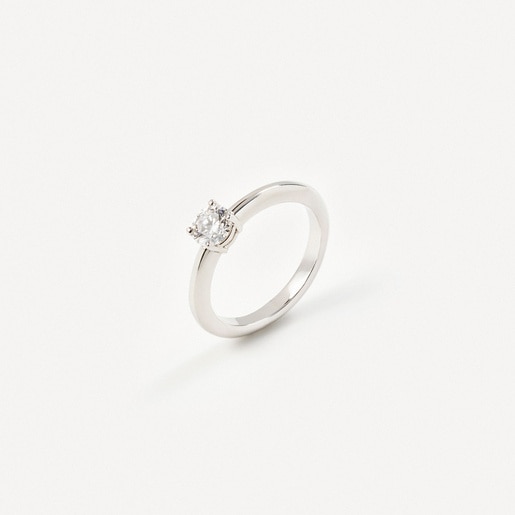 Solitário em ouro branco com diamante TOUS ATELIER