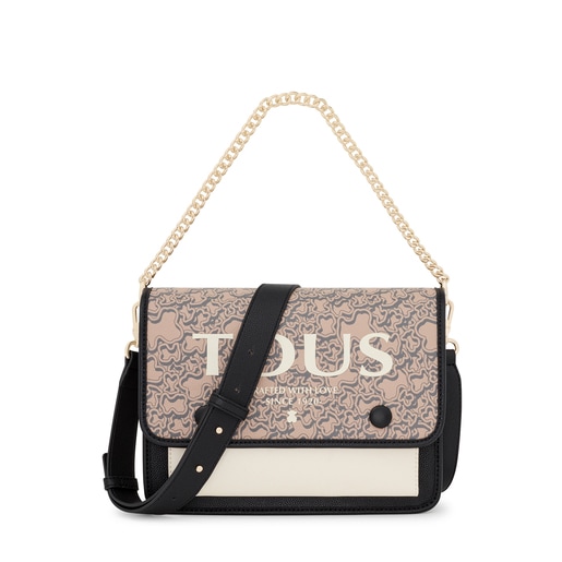 Středně velká Crossbody kabelka TOUS Kaos Mini Evolution Audree šedohnědé barvy