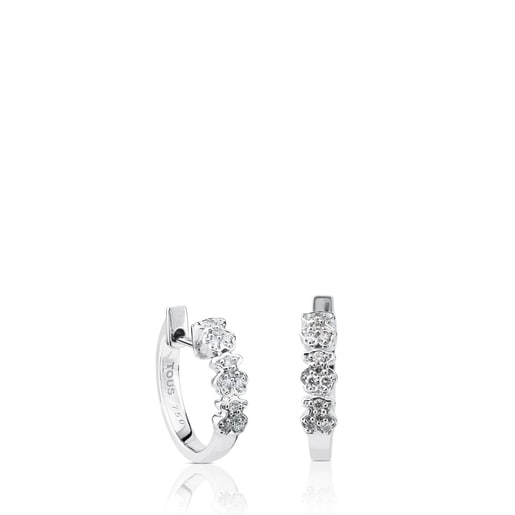 White Gold Earrings with three Diamonds Bear motifs TOUS Bear | TOUS