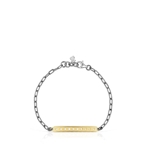 Two-tone TOUS Bear Row bracelet with bear silhouettes