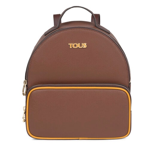 Brown and mustard colored TOUS Essential Backpack