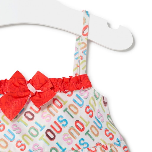Vestido de tirantes de niña Logo multicolor