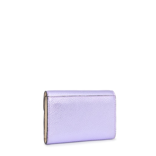 Lilac-colored leather TOUS Empire Card wallet