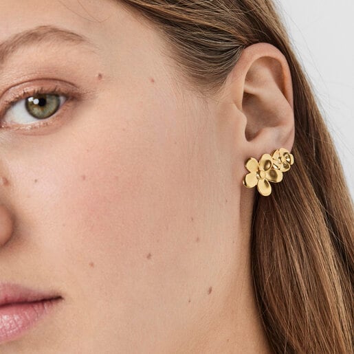Short Silver Vermeil Fragile Nature Earrings