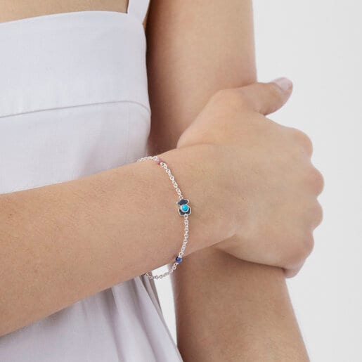 Браслет Super Power из Серебра с Драгоценными Камнями