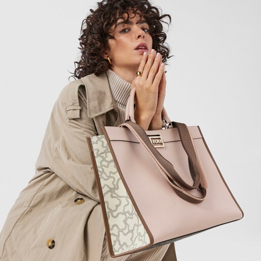 Большая бежевая сумка-шоппер Kaos Legacy