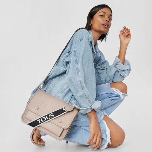 Medium taupe TOUS La Rue Audree Crossbody Bag