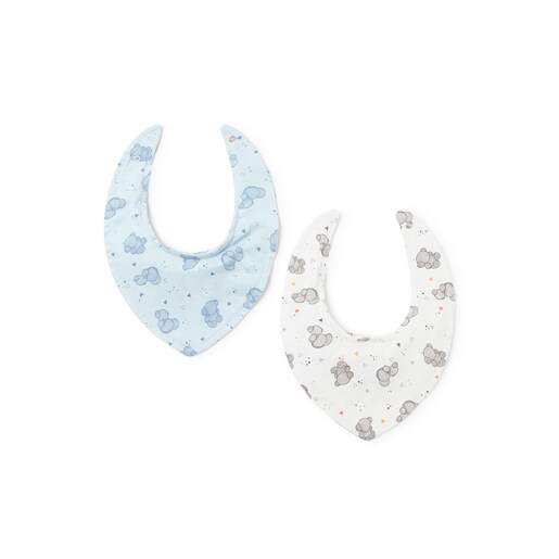 Set of baby bandanas in Pic sky blue