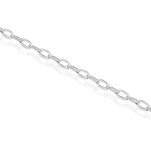 Hold Oval silver chain Bracelet