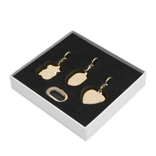 Pack de llaveros colgantes dorado Hold