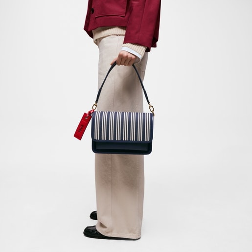 Bandolera mediana azul marino Audree Canvas