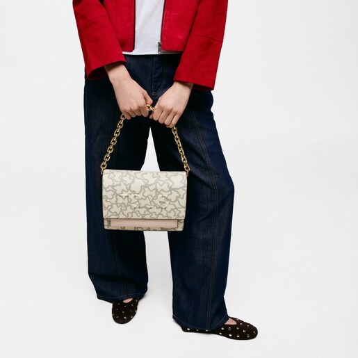 Bandolera mediana Audree Chain beige Kaos Icon