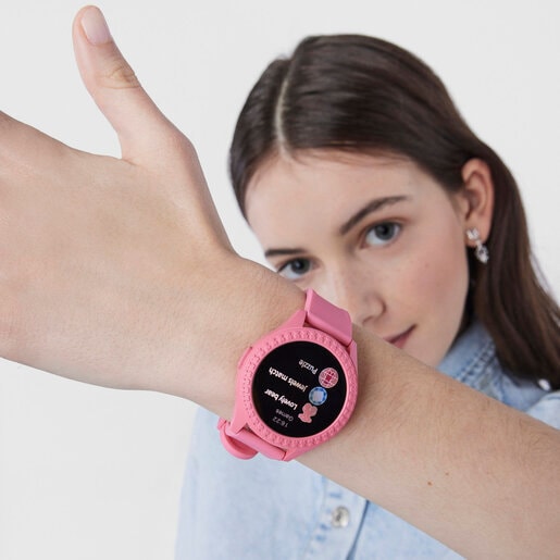 Smarteen Connect Watch with pink silicone strap | TOUS