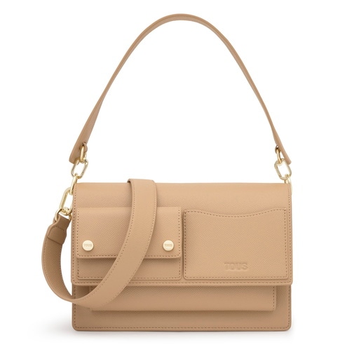 Bandolera mediana arena Audree Pockets