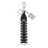 Black and gray Key ring Ribbon Braid