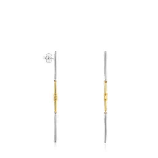 Long silver and silver vermeil Lure Earrings | TOUS