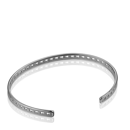 Bracelet TOUS Bear Row en argent dark silver avec silhouettes